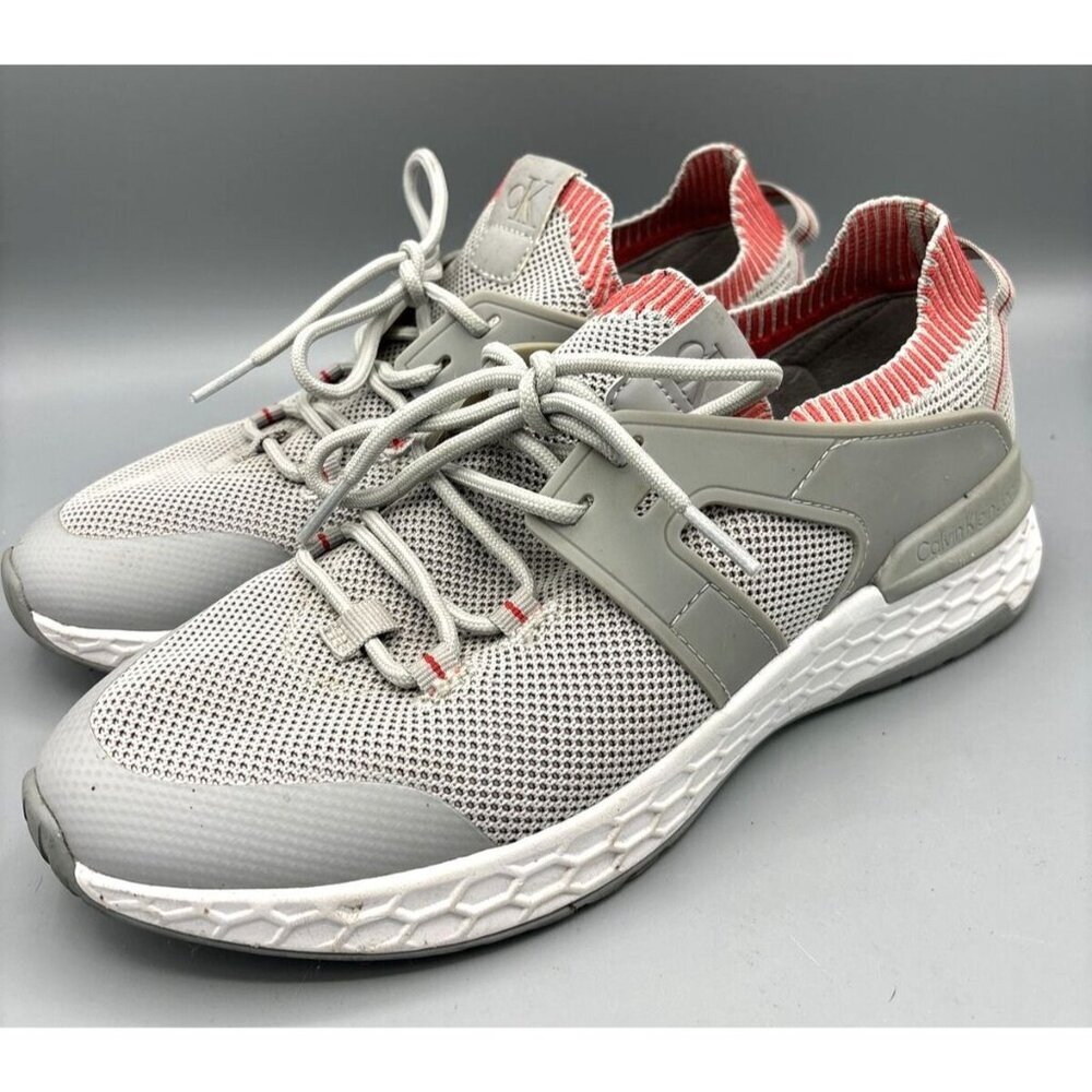Calvin Klein Aleah Trainer Sneakers Gray Womens 9 Casual Comfort